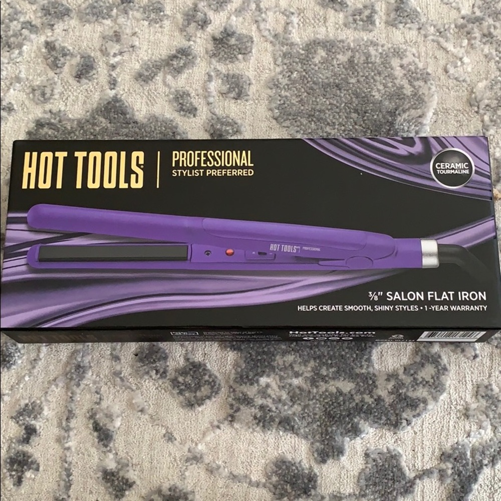 Hot Tools 3/8” Ceramic Tourmaline Flat Iron NIB